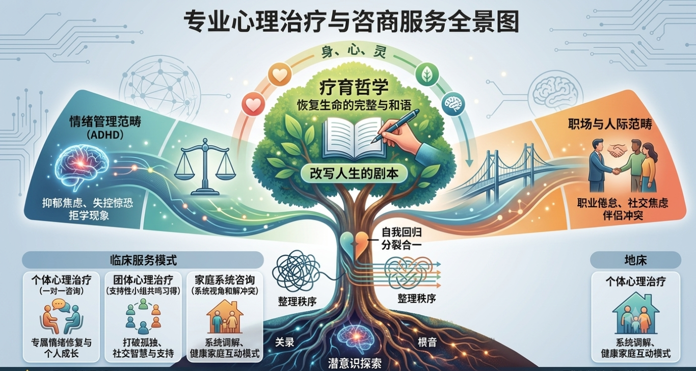 专业心理治疗与咨询服务全景图